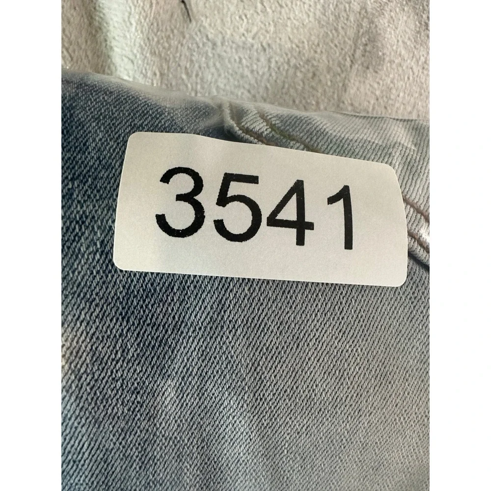 KDNK Men'KDNK Jean Mens 33x31 Distressed Ripped Paint Splatter Denim Design Blue